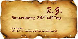 Rottenberg Zétény névjegykártya